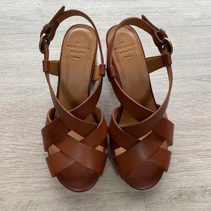 NIB Sezane Thomas Sandals, Color: Smooth Heritage Camel, Size US7/FR38